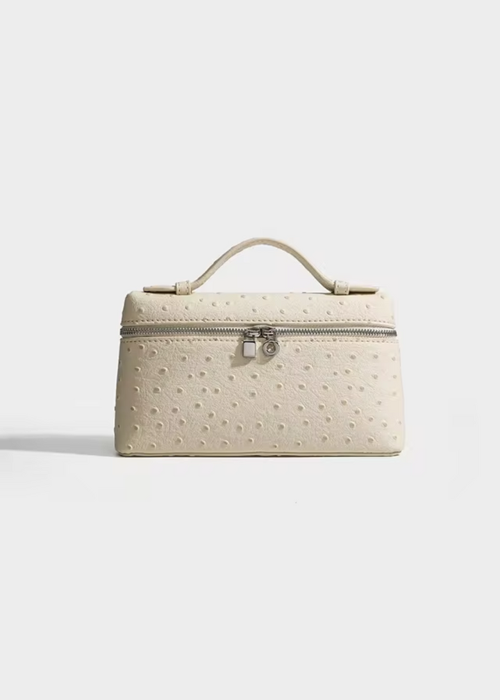 Irina | Ostrich-Embossed Sling Clutch