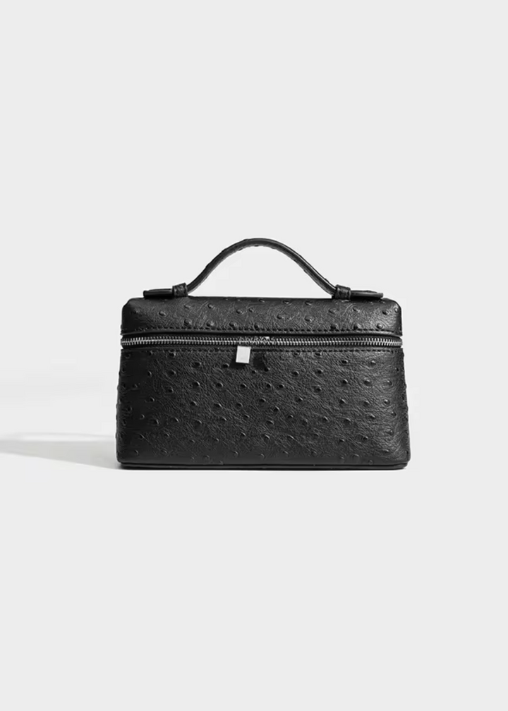 Irina | Ostrich-Embossed Sling Clutch