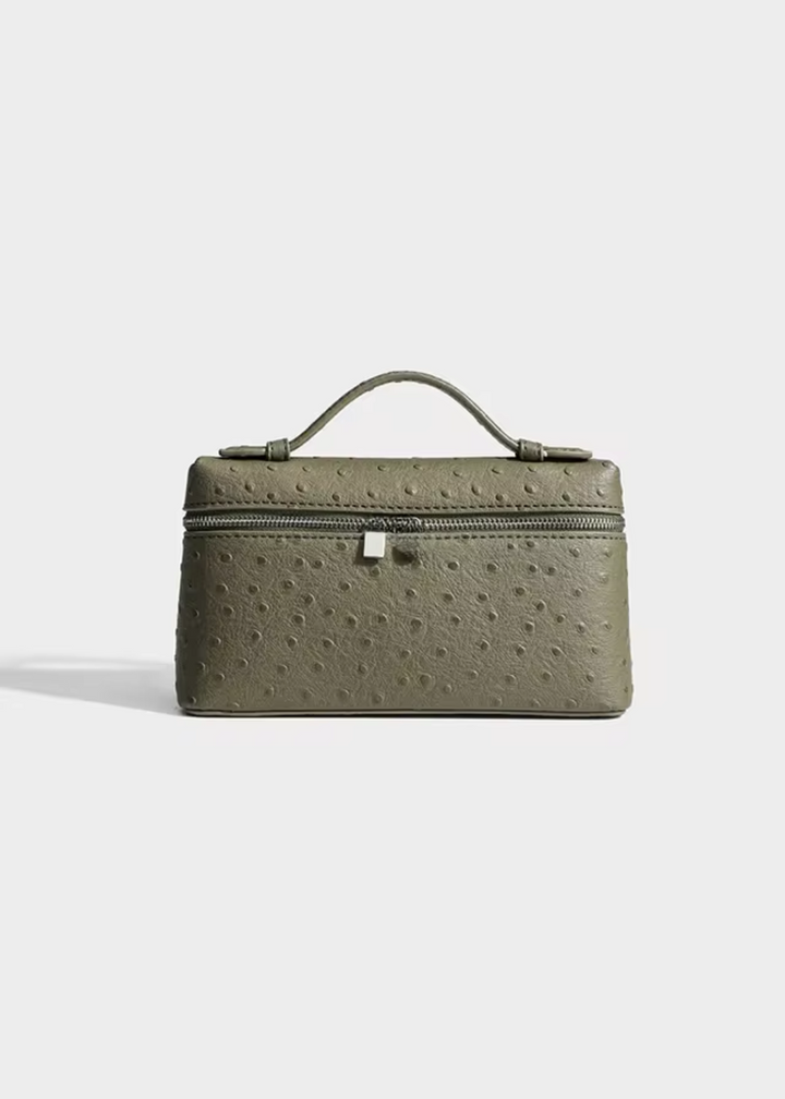 Irina | Ostrich-Embossed Sling Clutch
