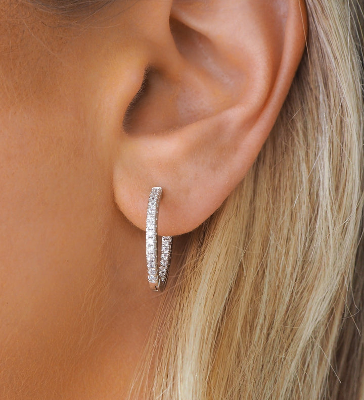 Willow Silver Hoops | Medium