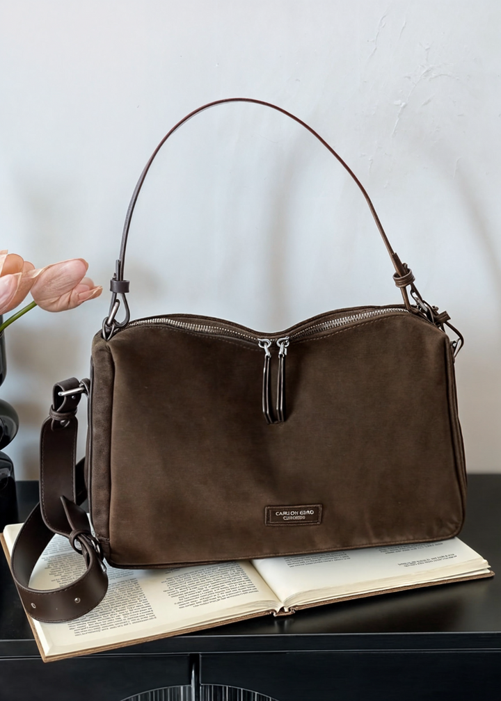 Nyla | Compact Suede Bucket Bag