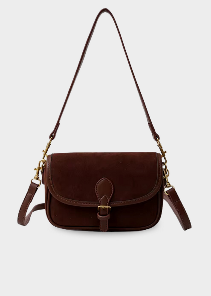 Women's Suede Shoulder Bag – Small Crossbody Bag Vegan & Vintage