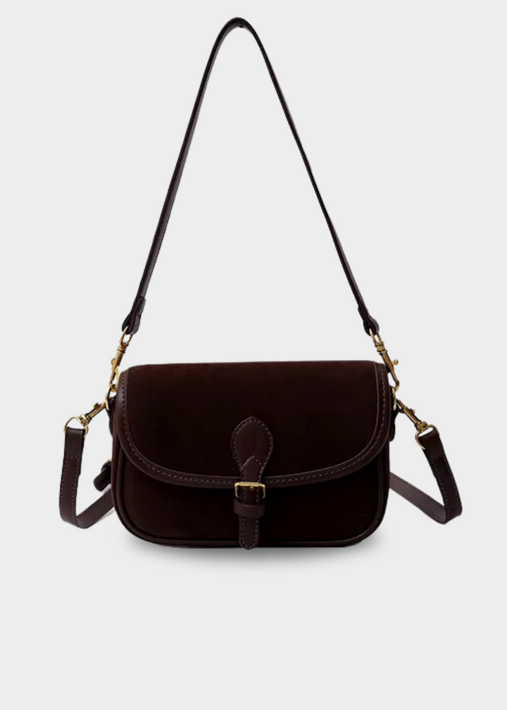 Women's Suede Shoulder Bag – Small Crossbody Bag Vegan & Vintage