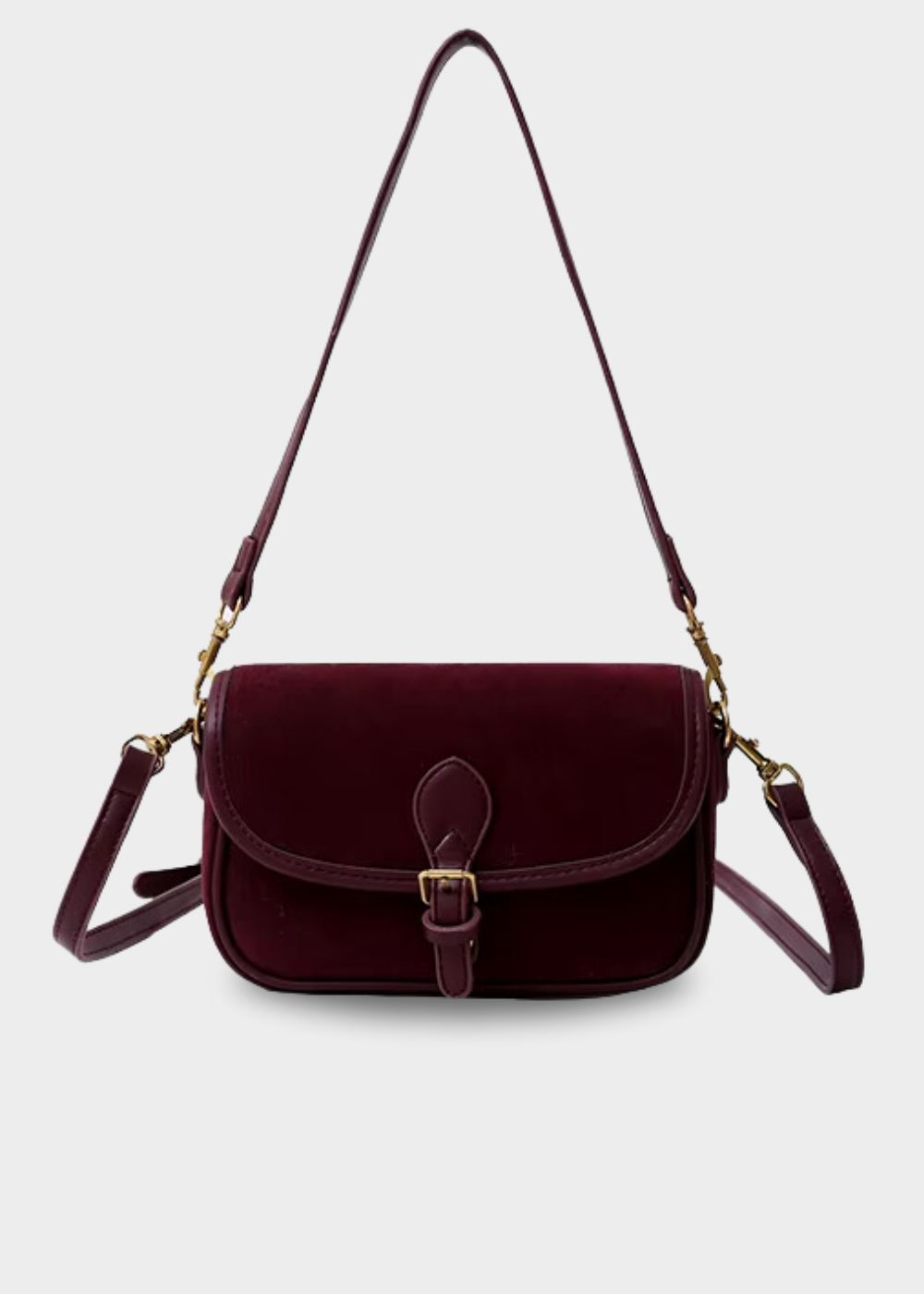 Women's Suede Shoulder Bag – Small Crossbody Bag Vegan & Vintage