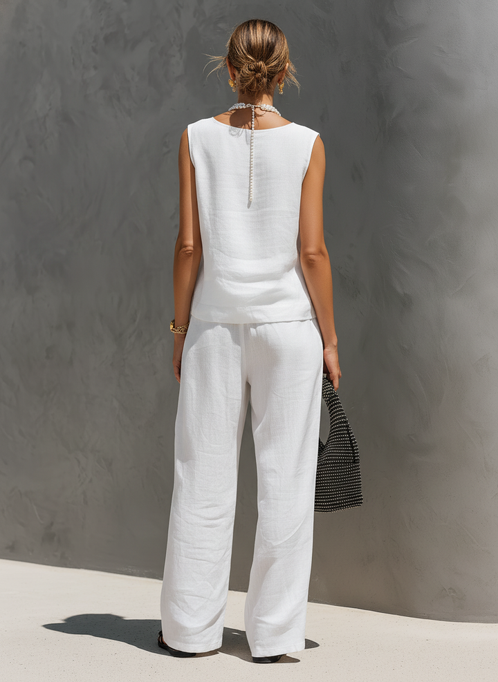 Celine | Linen Top & Trousers Set
