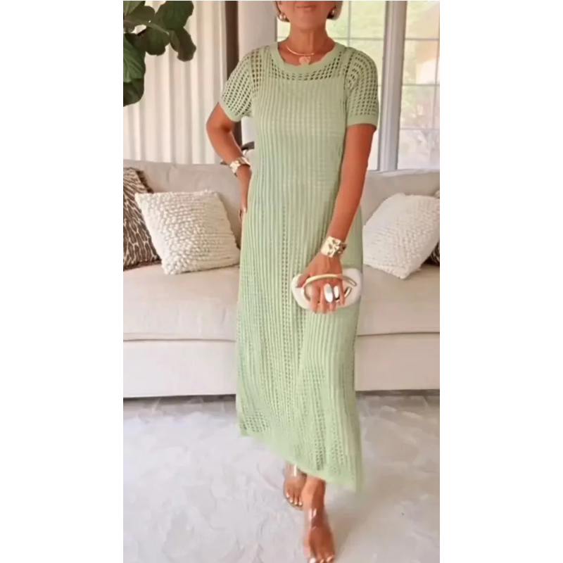 Marla | Crochet Knit Maxi Dress