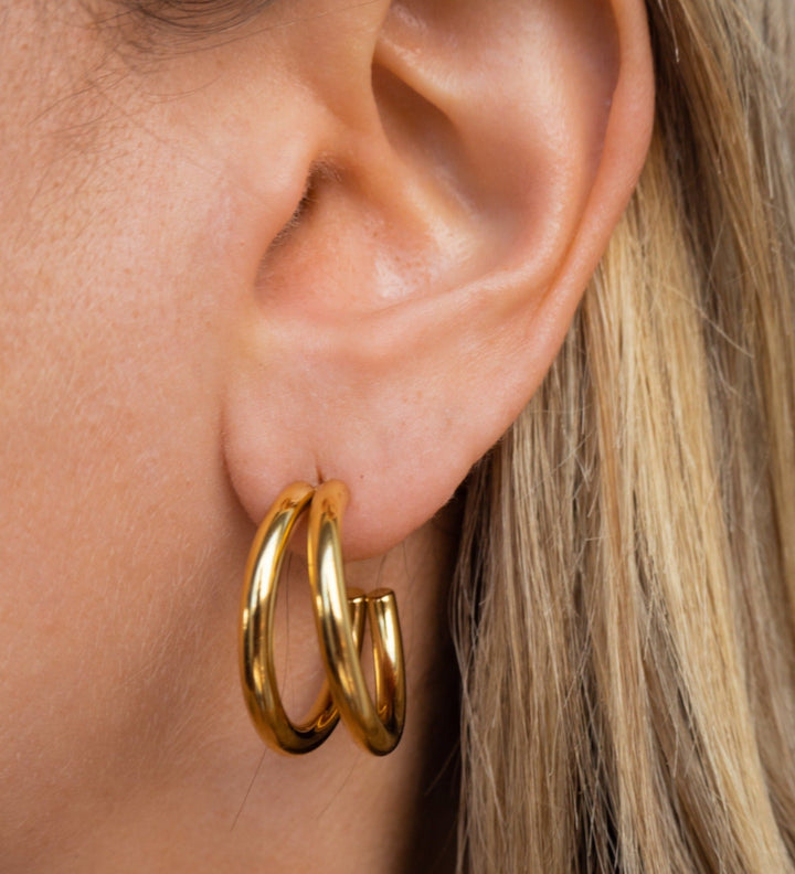 Maya Double Hoops
