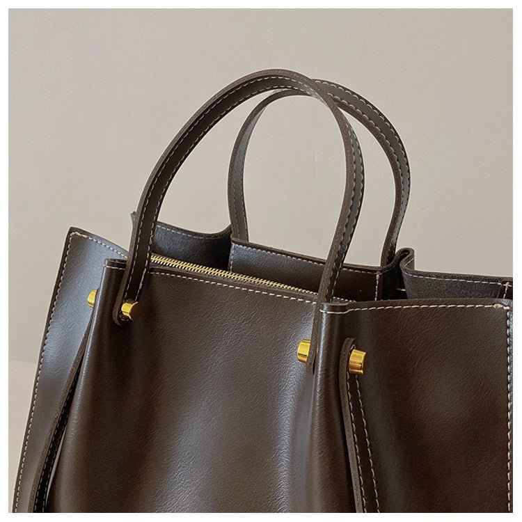 Shopper bag made of faux leather – Handmade & sustainable