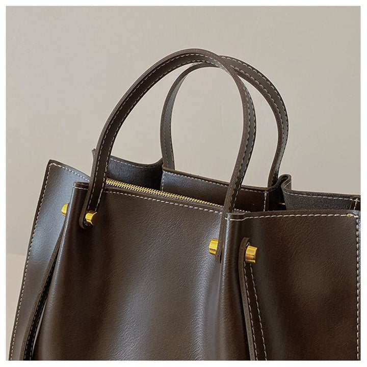 Shopper bag made of faux leather – Handmade & sustainable