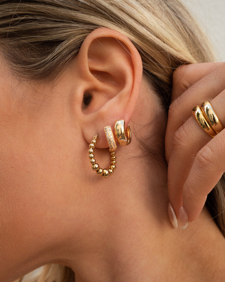 Chunky Baby Hoops | Gold