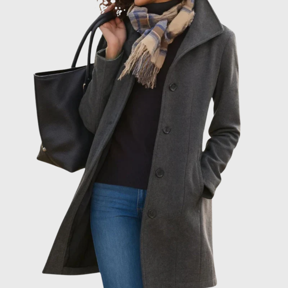 Women’s Coat | Longline Button Closure