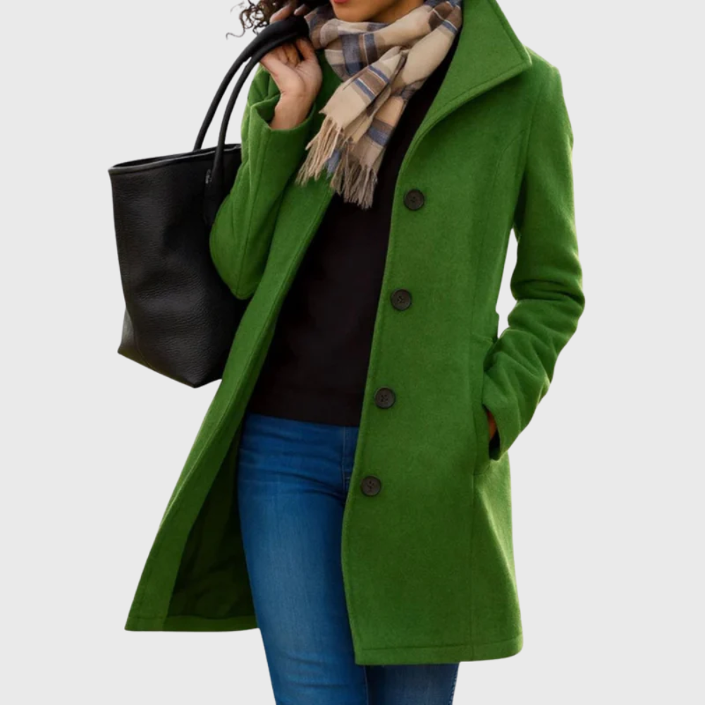 Women’s Coat | Longline Button Closure