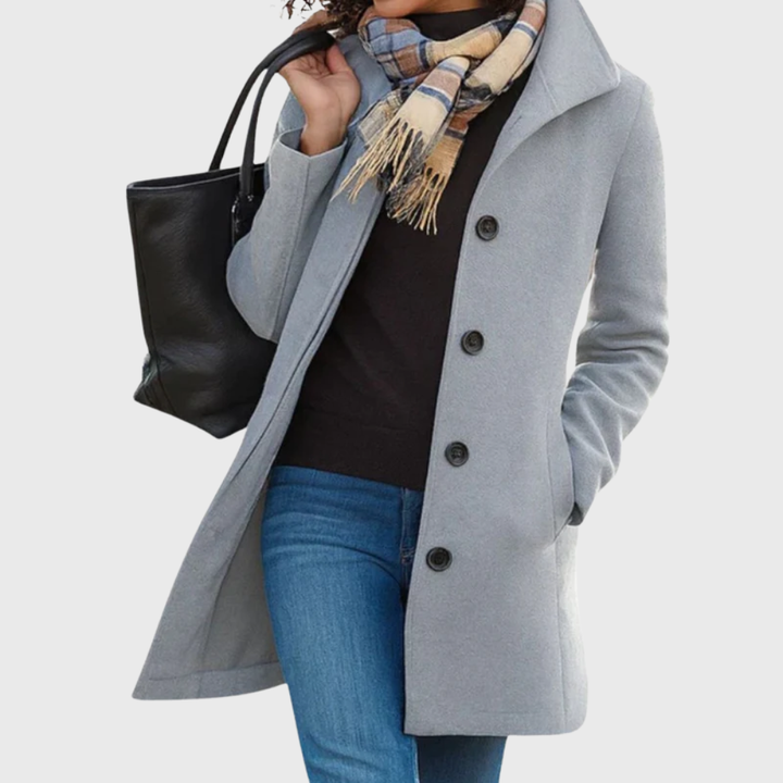 Women’s Coat | Longline Button Closure