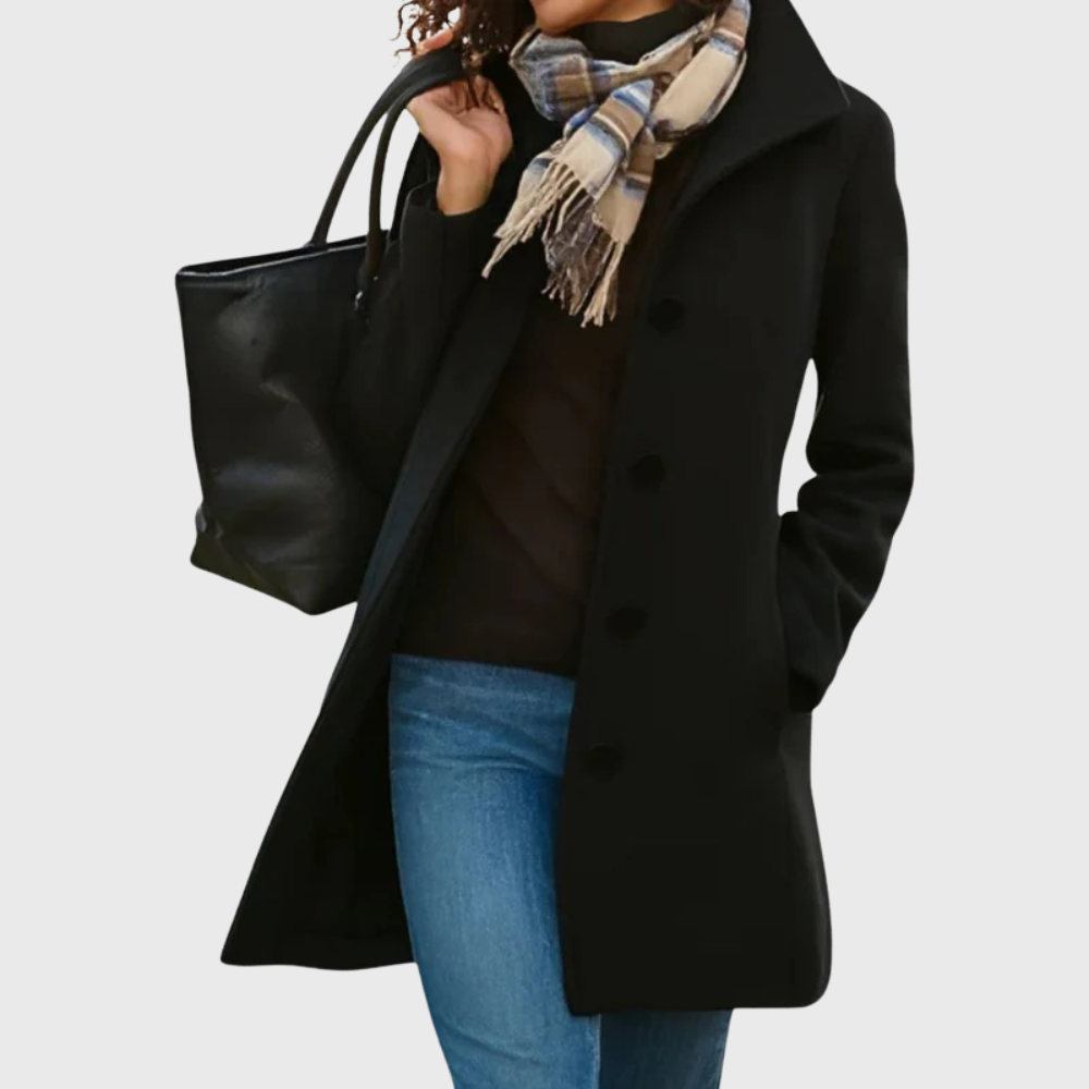 Women’s Coat | Longline Button Closure