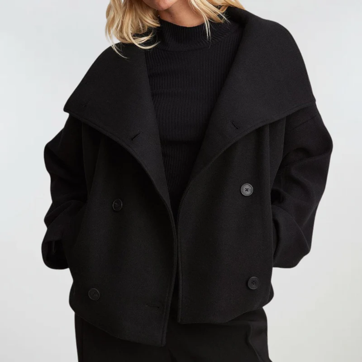 Women’s Coat | Cropped Double Breasted