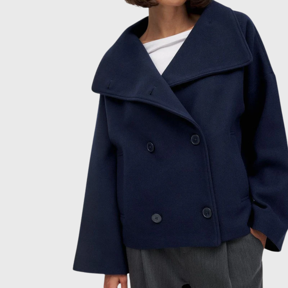 Women’s Coat | Cropped Double Breasted