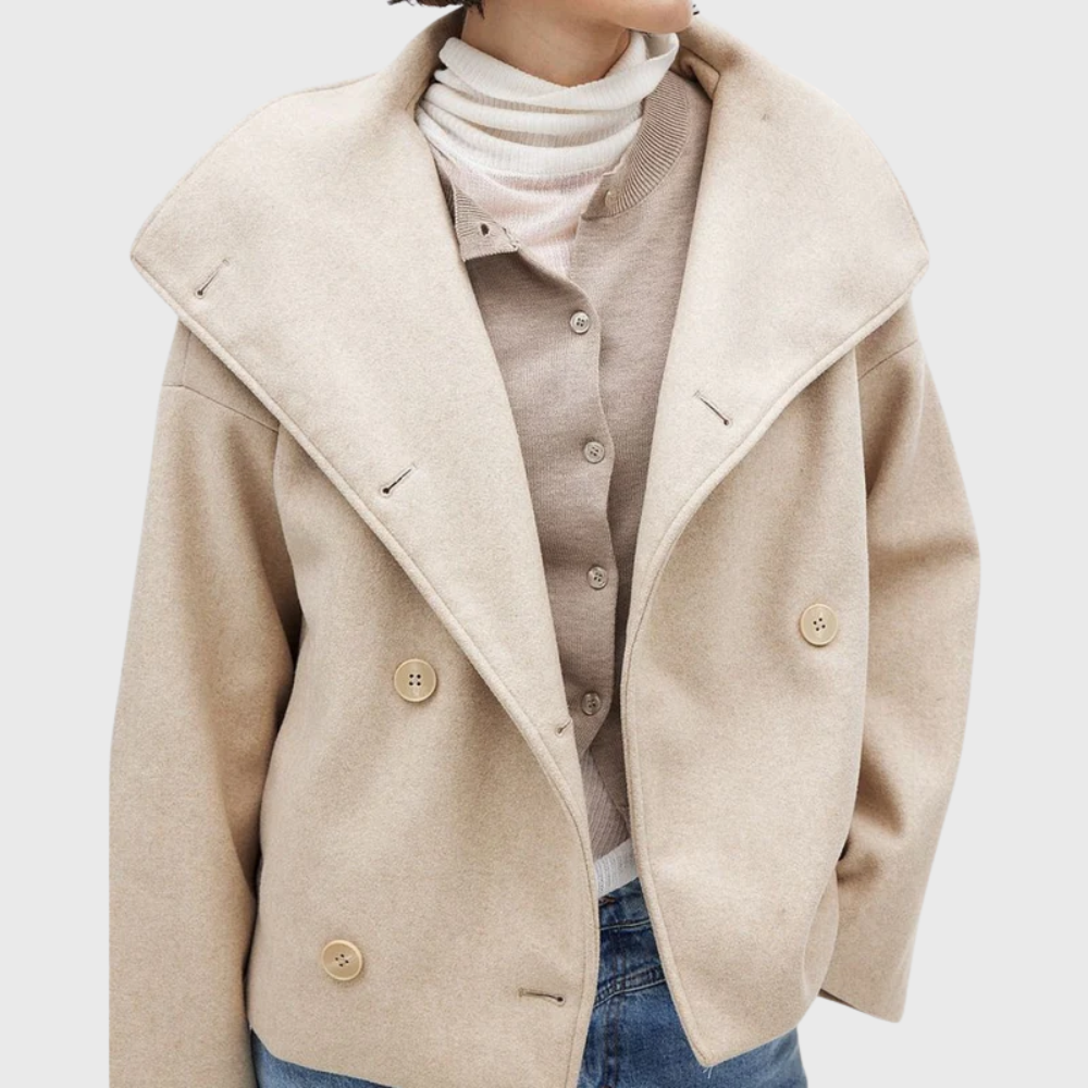 Women’s Coat | Cropped Double Breasted