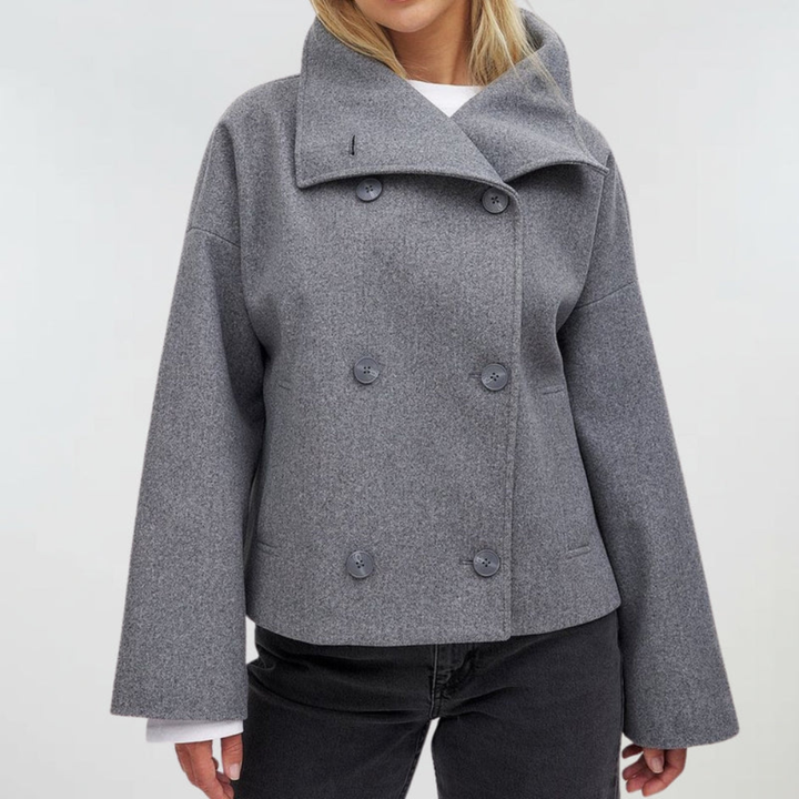 Women’s Coat | Cropped Double Breasted