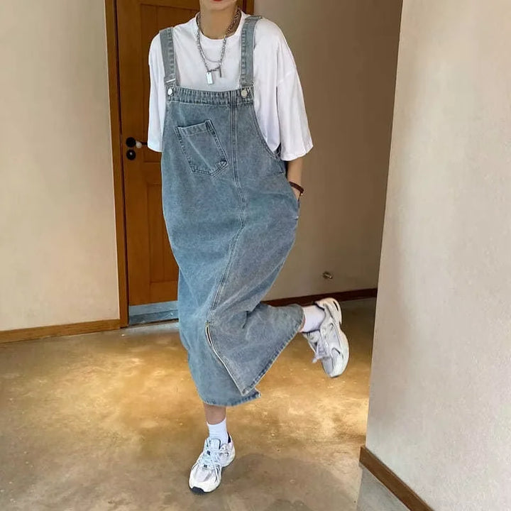 Dana | Sleeveless Denim Strap Dress
