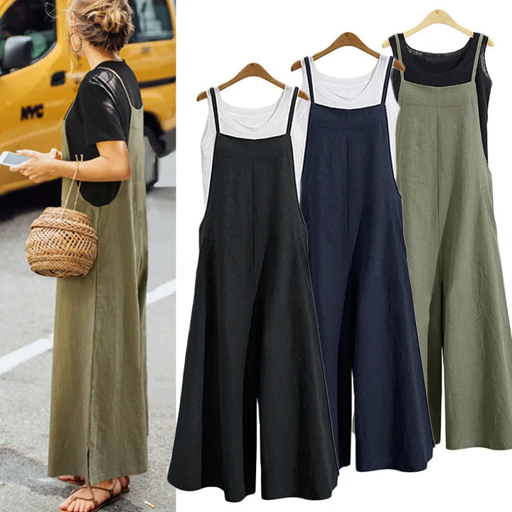 Harlow | Wide-Leg Linen Jumpsuit