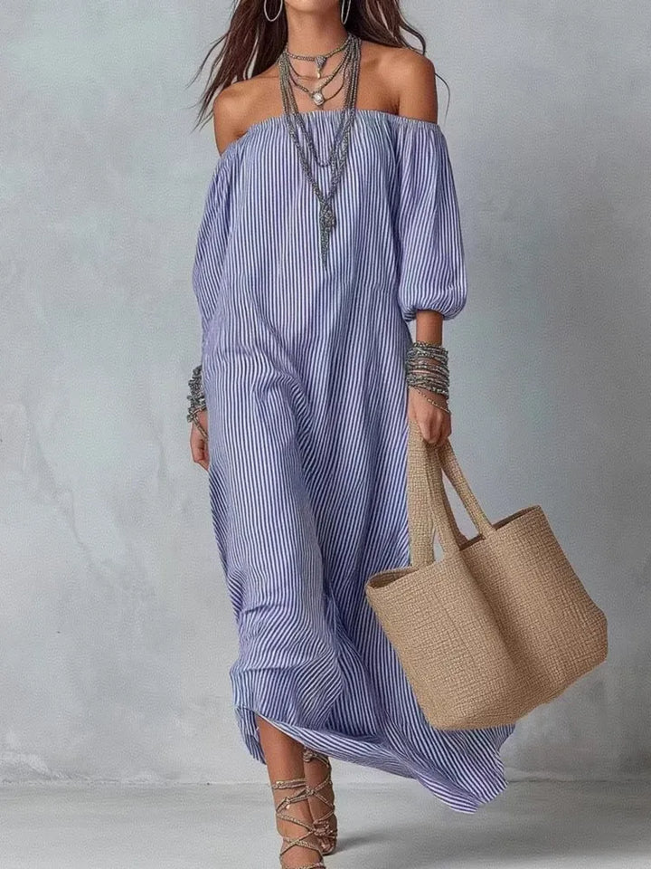 Willow™ Striped Off-Shoulder Maxi Dress