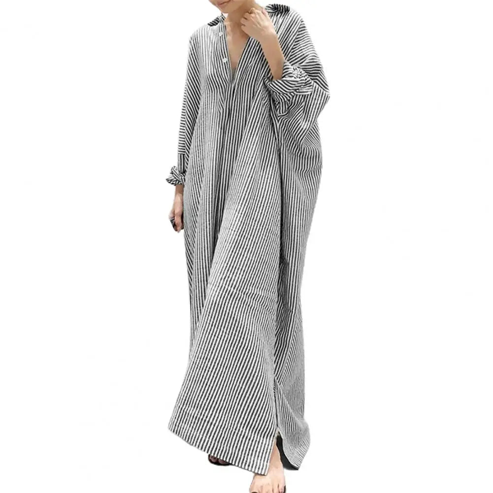 Margaux | Striped Linen Shirt Dress