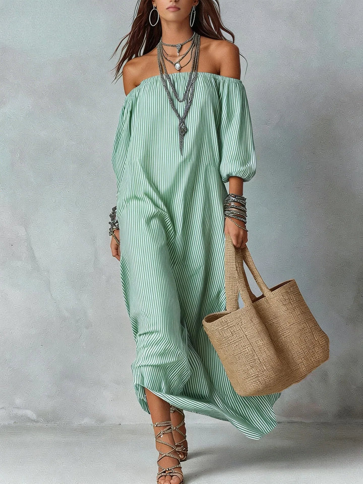 Willow™ Striped Off-Shoulder Maxi Dress