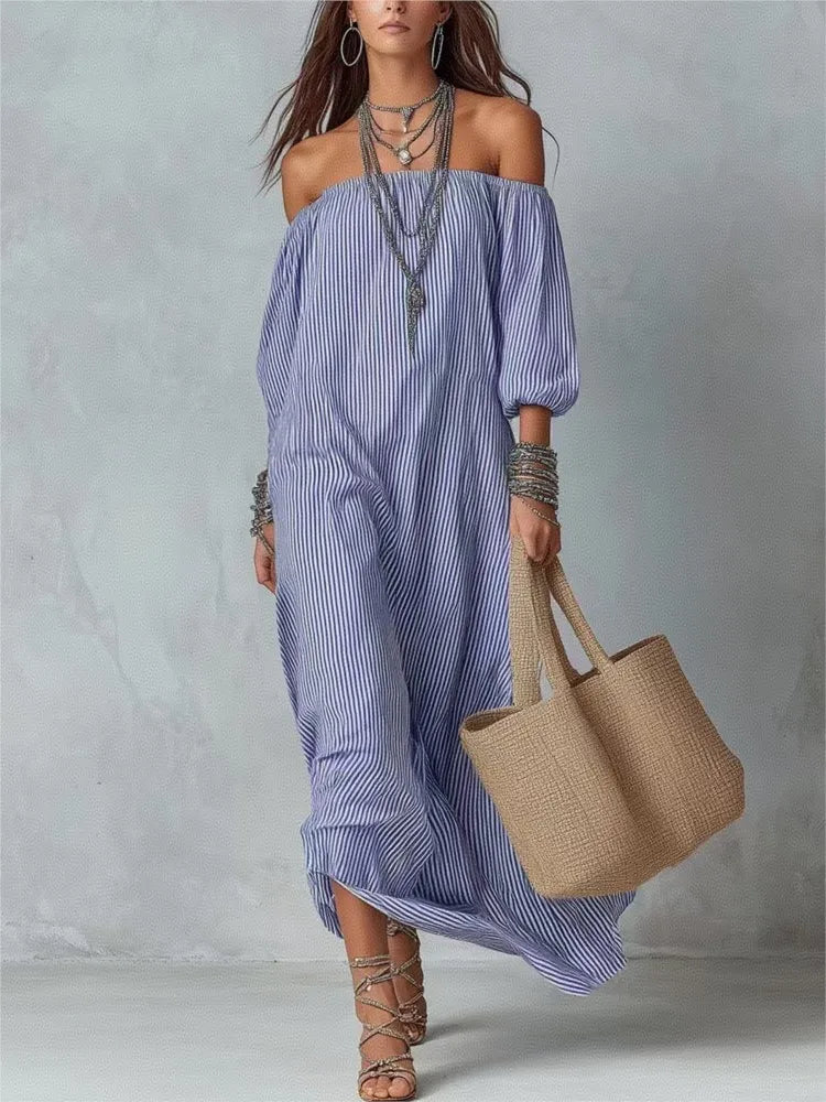 Willow™ Striped Off-Shoulder Maxi Dress