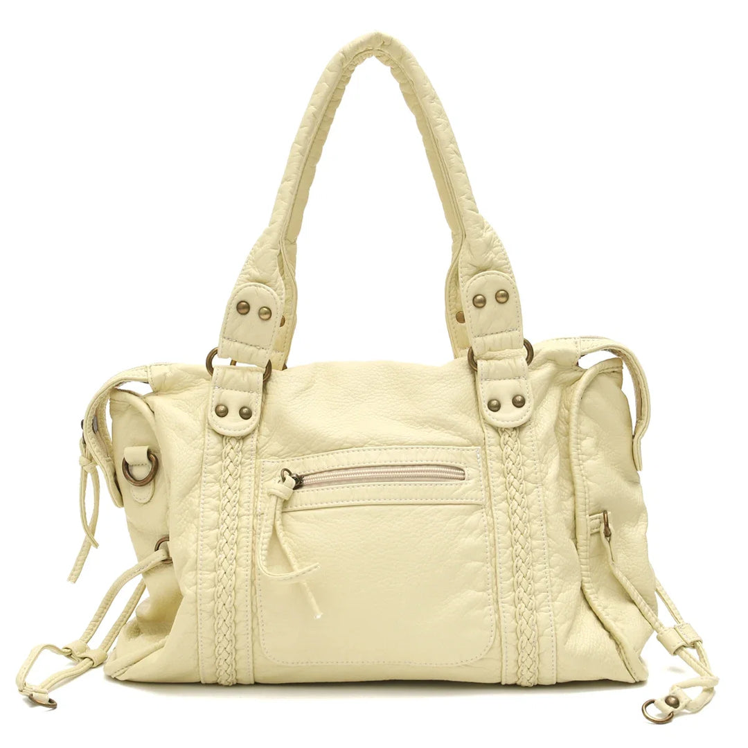 Vintage Vegan Shoulder Bag – Elegant Women's Crossbody Bag made of Eco-Leather