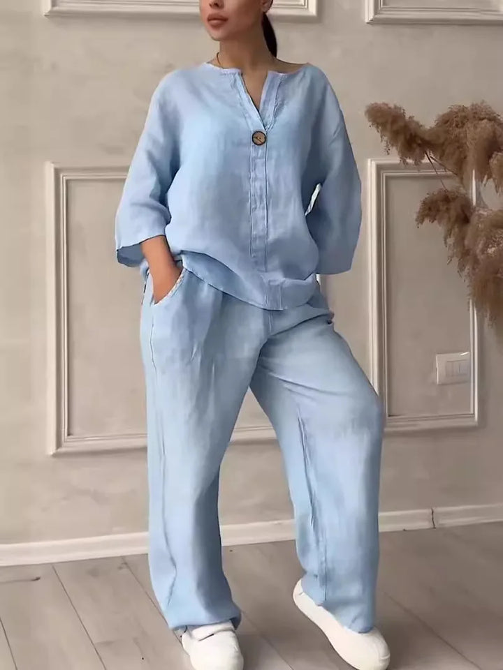 Lumi | Blouse & Wide-Leg Set