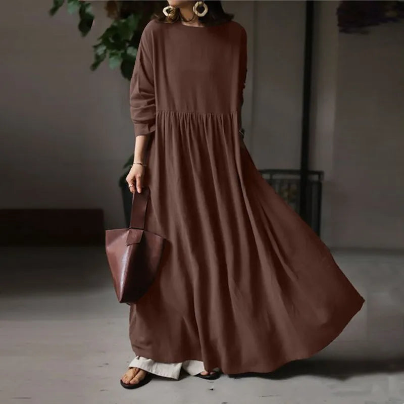 Fleur | Relaxed Pleated Maxi Dress