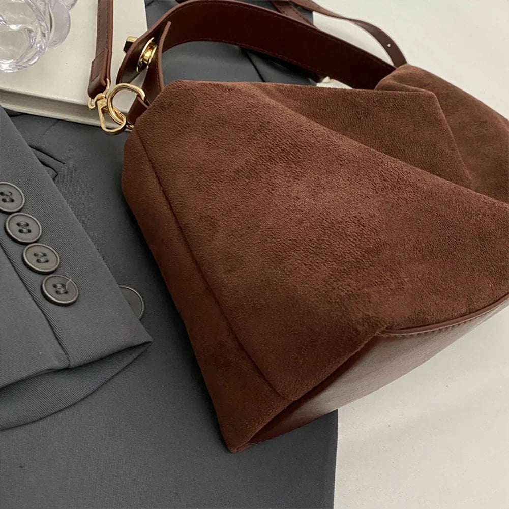Freya | Water-Repellent Suede Laptop Bag