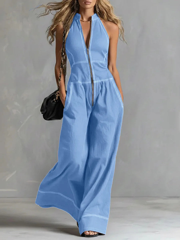 Quinn™ | Elegant Zip-Front Jumpsuit
