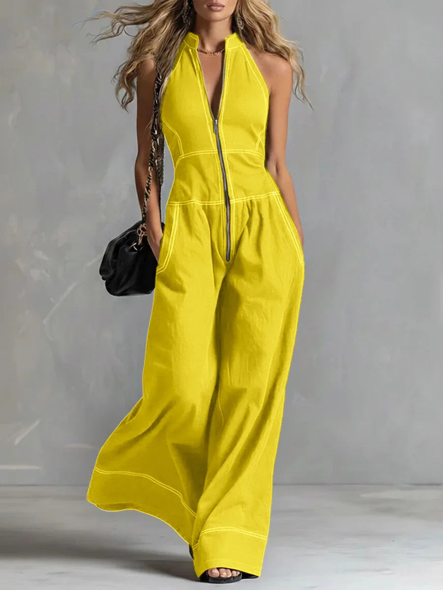 Quinn™ | Elegant Zip-Front Jumpsuit