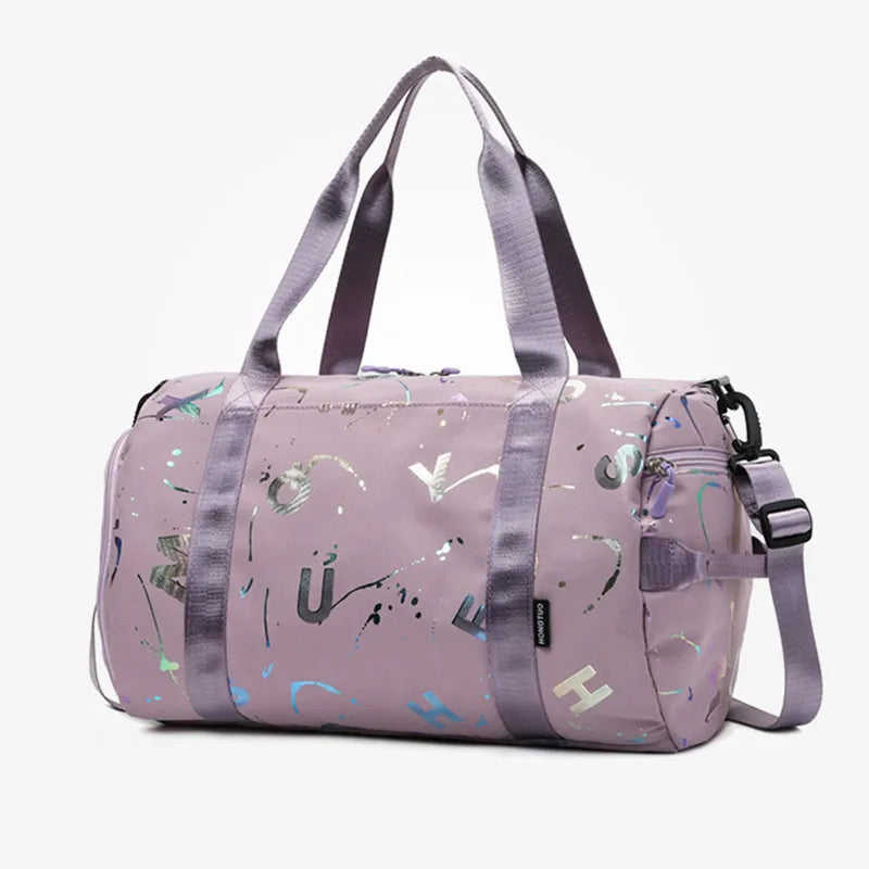 Sports bag for women – Stylish fitness & yoga bag with wet compartment & shoe compartment