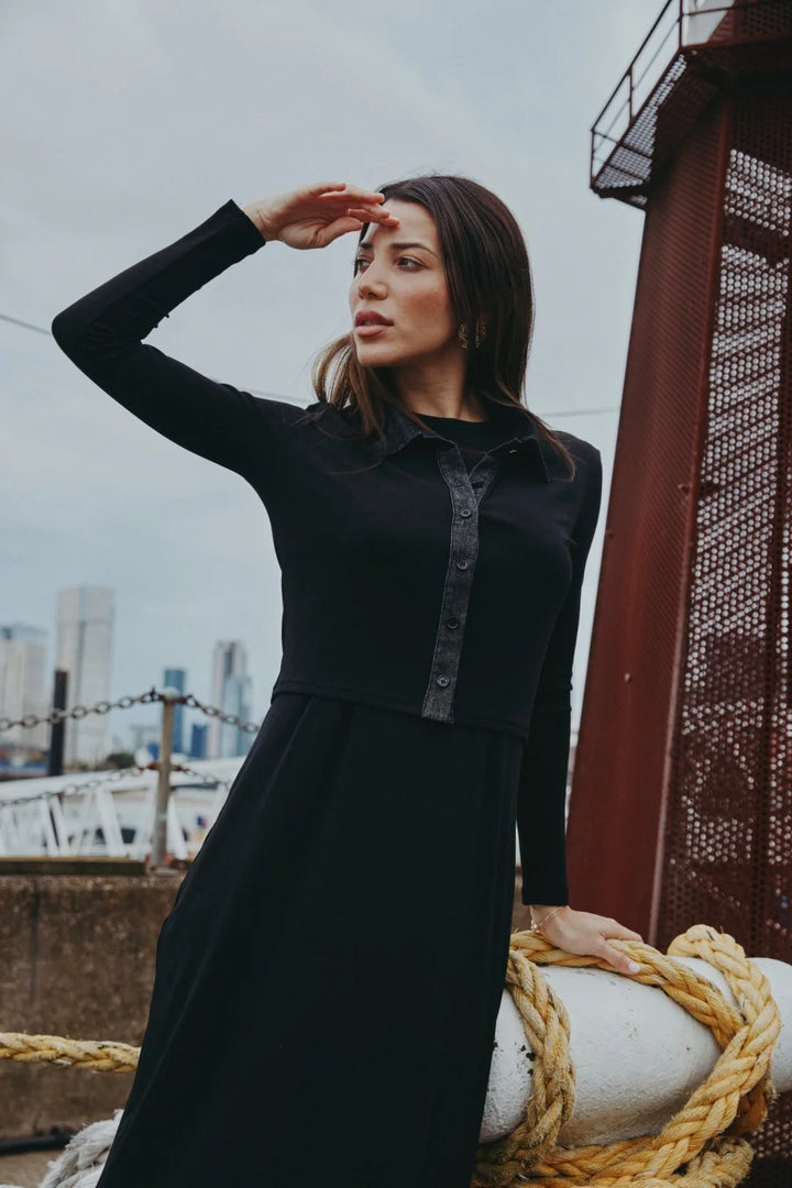Luca | Denim Cardigan & Maxi Set
