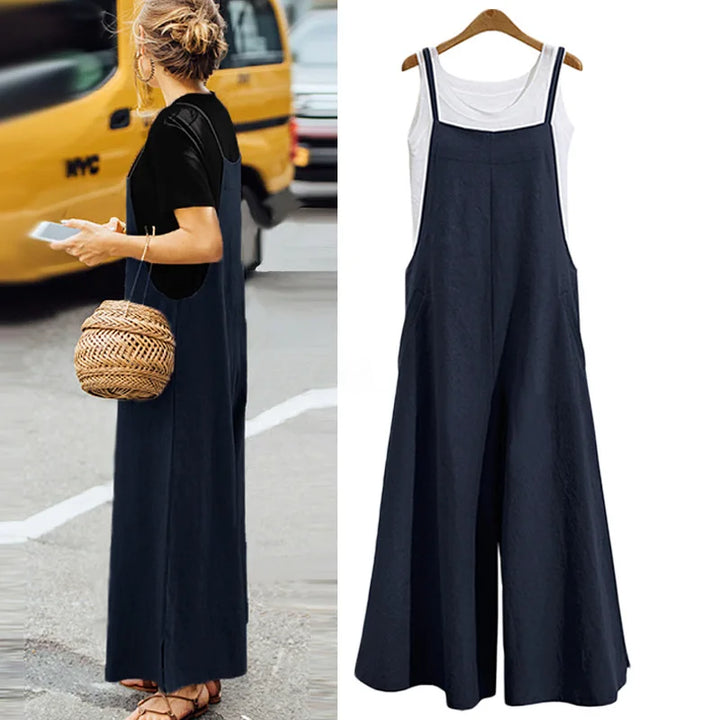 Harlow | Wide-Leg Linen Jumpsuit