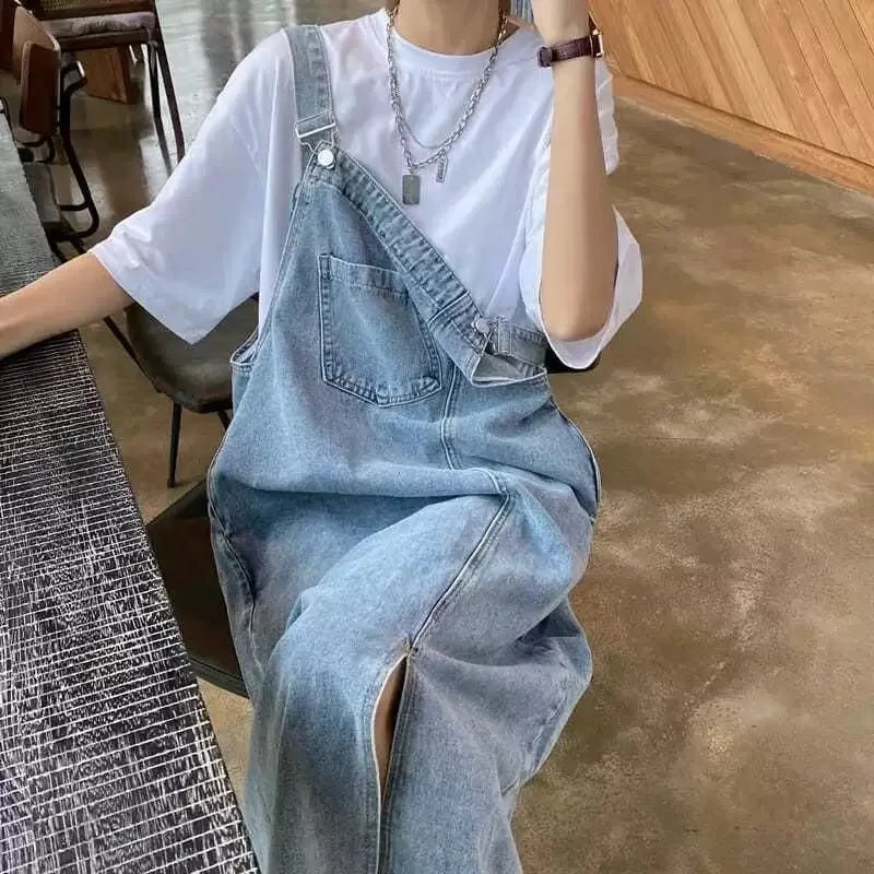 Dana | Sleeveless Denim Strap Dress