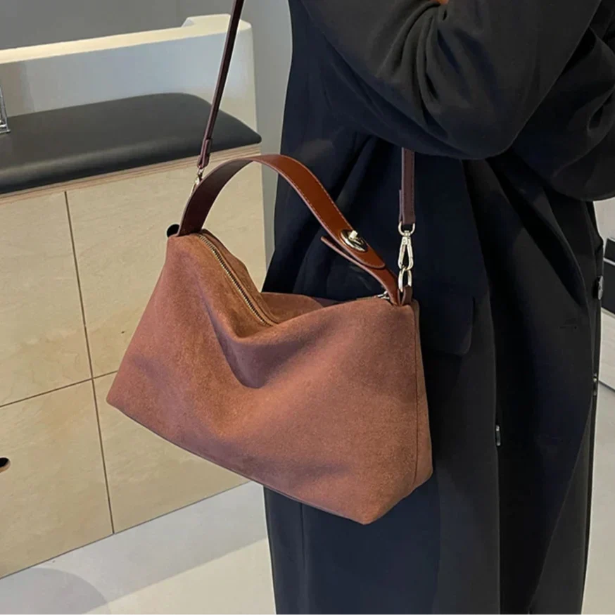 Freya | Water-Repellent Suede Laptop Bag