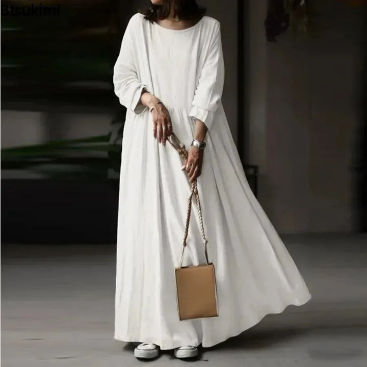 Fleur | Relaxed Pleated Maxi Dress