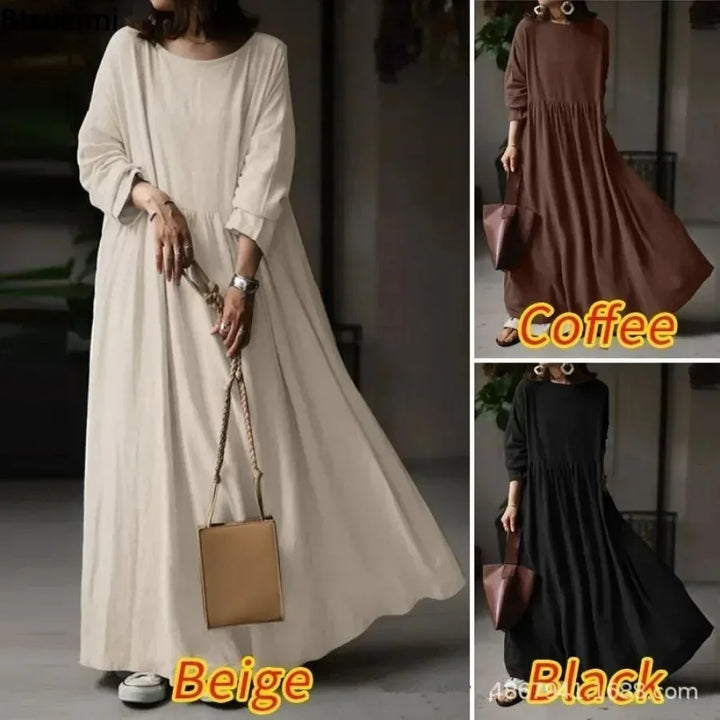 Fleur | Relaxed Pleated Maxi Dress
