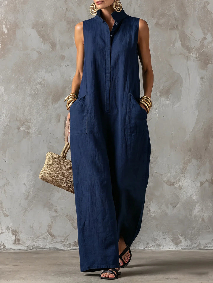 Avery™ | Sleeveless Linen Jumpsuit