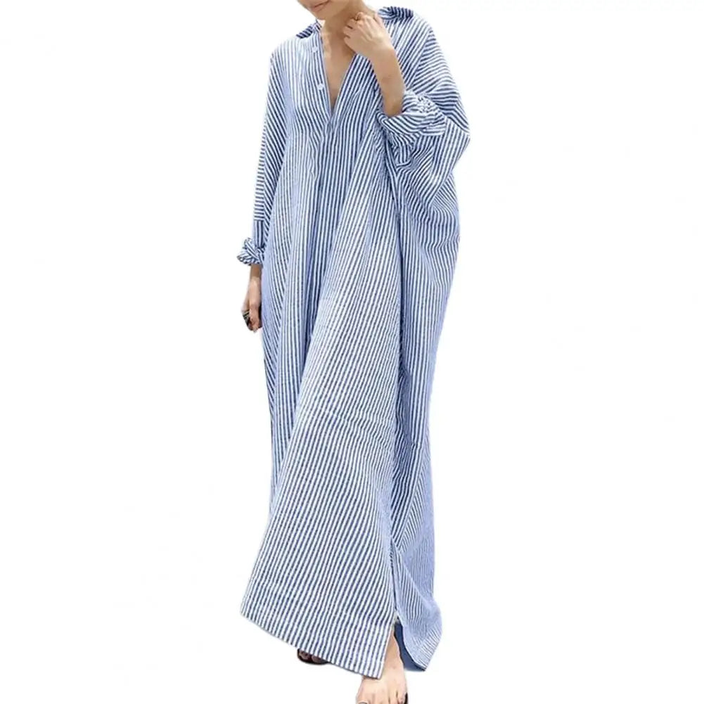 Margaux | Striped Linen Shirt Dress