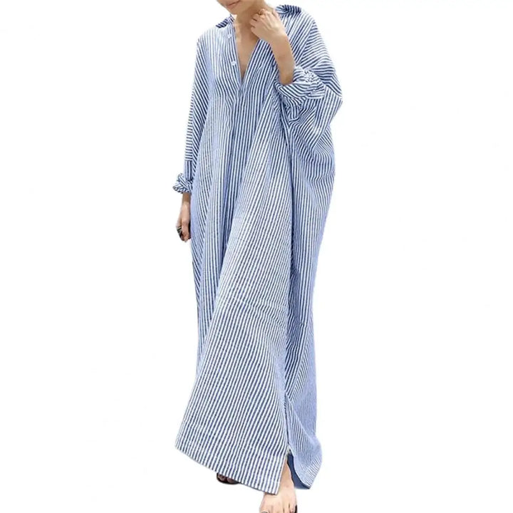 Margaux | Striped Linen Shirt Dress