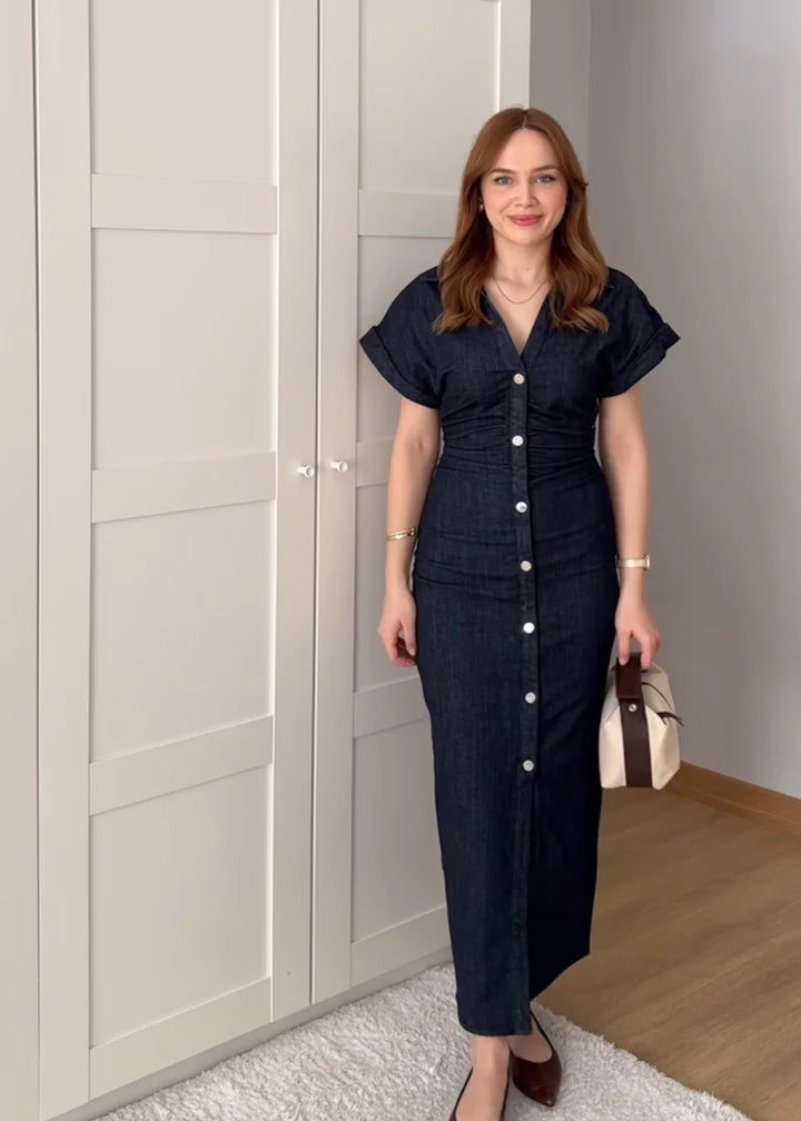 Etta | Denim Midi Dress