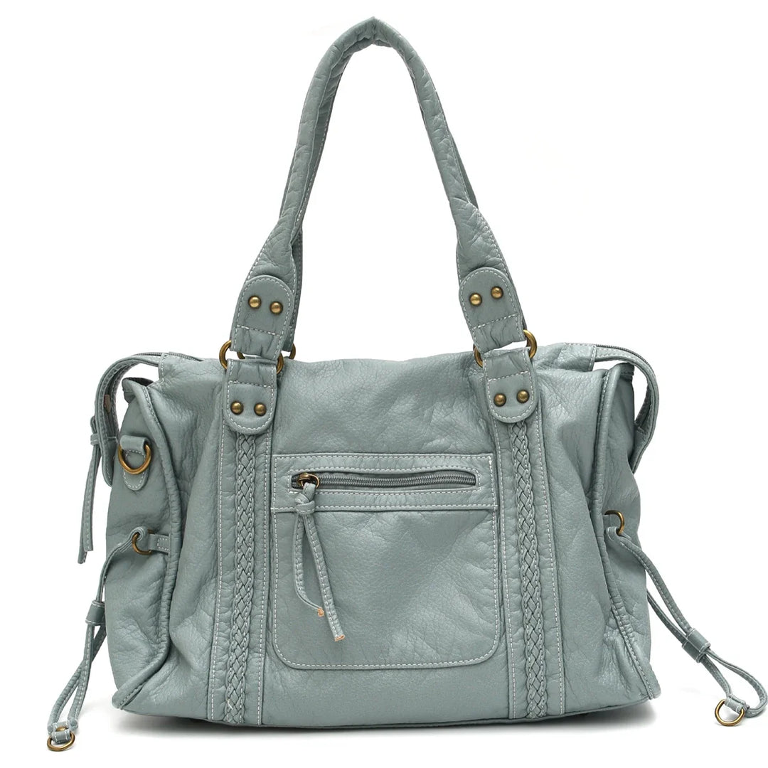 Vintage Vegan Shoulder Bag – Elegant Women's Crossbody Bag made of Eco-Leather