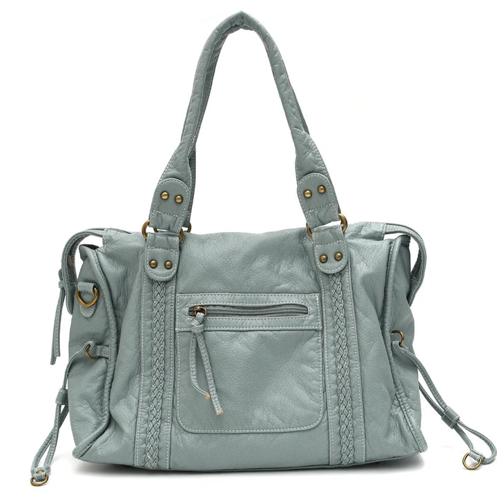 Vintage Vegan Shoulder Bag – Elegant Women's Crossbody Bag made of Eco-Leather