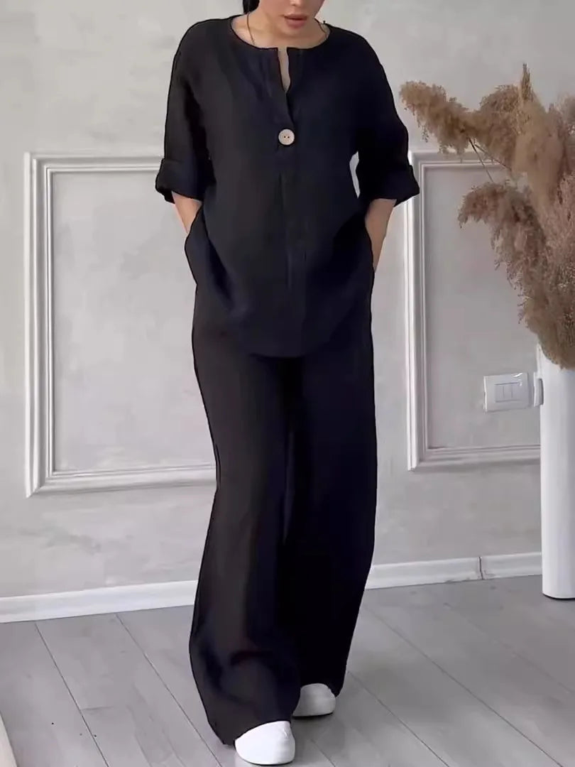 Lumi | Blouse & Wide-Leg Set