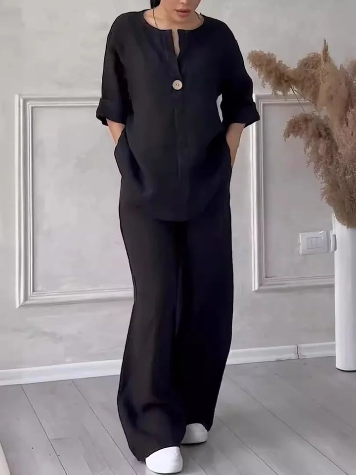 Lumi | Blouse & Wide-Leg Set