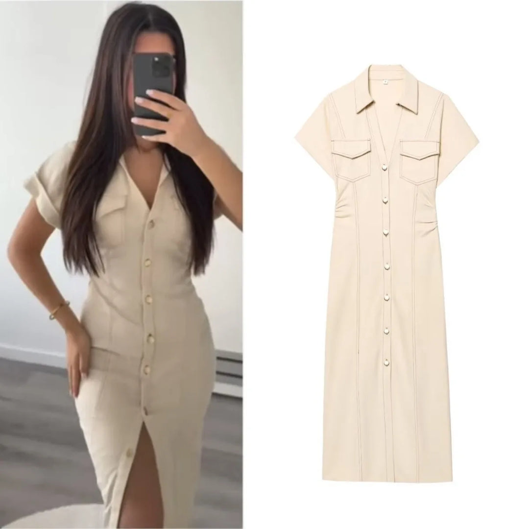 Etta | Denim Midi Dress